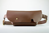 メッセンジャーバッグ (XS)/Lレザーストラップ-BROWN