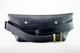 メッセンジャーバッグ (S)/CROCO PATTERN NAVY