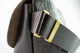 メッセンジャーバッグ (M)/CROCO PATTERN BROWN