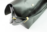 メッセンジャーバッグ (M)/レザーストラップ-BLACK-FAS
