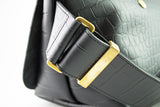 メッセンジャーバッグ (M)/CROCO PATTERN BLACK-FAS