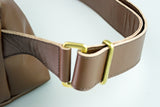 メッセンジャーバッグ (XS)/Lレザーストラップ-BROWN