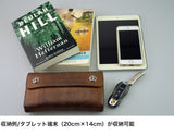 メッセンジャーバッグ (S)/レザーストラップ-BROWN