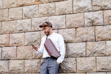 メッセンジャーバッグ (S)/レザーストラップ-BROWN