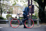 メッセンジャーバッグ (M)/レザーストラップ-DARK NAVY-FAS