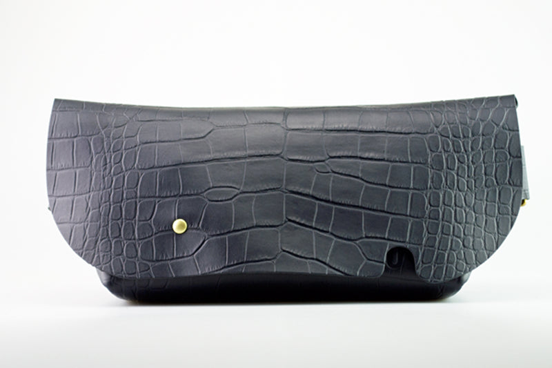 MESSENGER BAG (S)/CROCO PATTERN NAVY