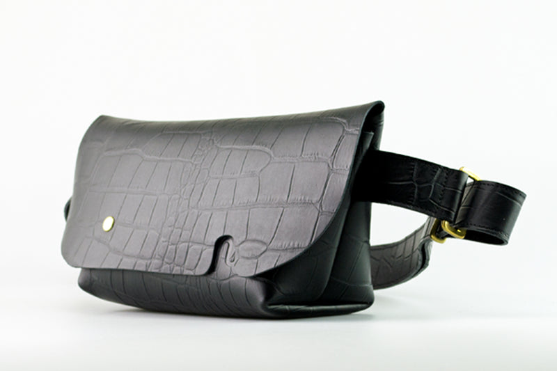 Uni&co. MESSENGER BAG (XS)/CROCO PATTERN BLACK-FAS