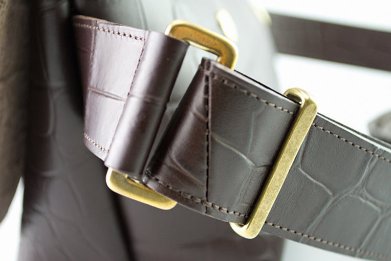 MESSENGER BAG (XS)/CROCO PATTERN BROWN